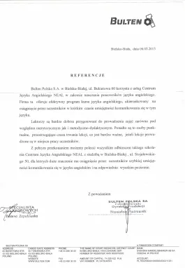 BULTEN POLSKA S.A.